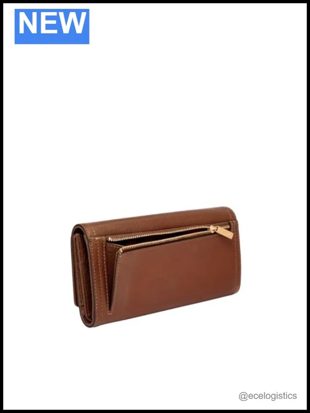 Women's Leather RFID Blocking Flap Clutch Wallet Organizer with 12 Card Slots